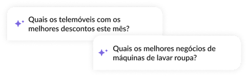 Sugestão de perguntas para o assistente de IA