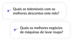 Sugestão de perguntas para o assistente de IA