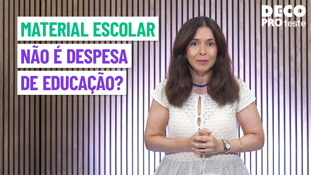 Material escolar não é despesa de educação?