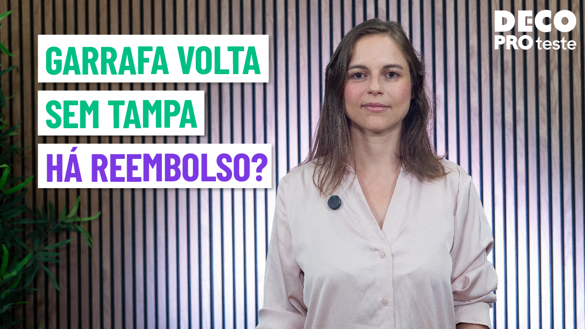 Garrafa Volta sem tampa: ainda posso receber o reembolso?