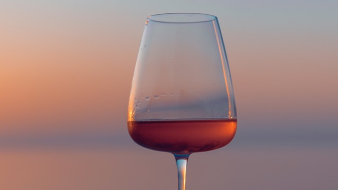 Copo de moscatel roxo