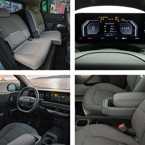 Kia EV2 está disponível em três versões: Urban de quatro lugares, Dynamic e Drive.