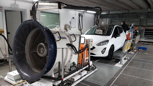 Desempenho ambiental do carro medido em laboratório