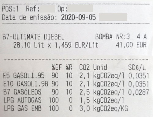 fatura detalhada gasóleo