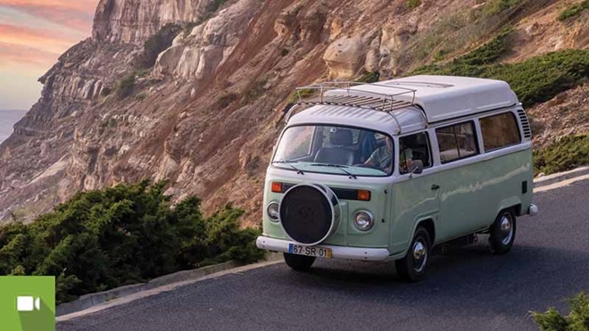 autocaravana siesta campers na praia da Calada, Ericeira