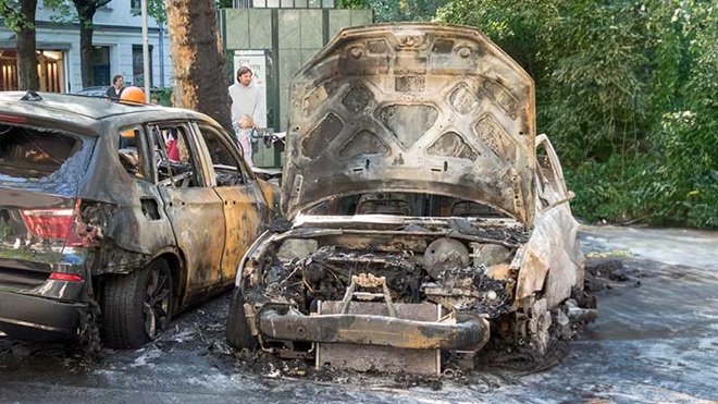 carros incendiados