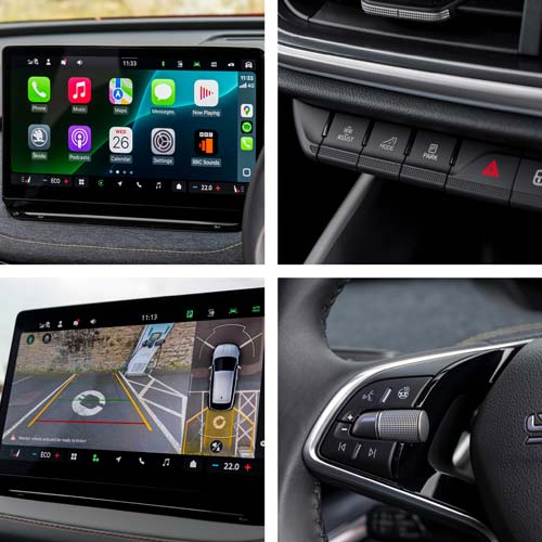 A barra tátil de volume por baixo do ecrã pode ser melhorada com um botão rotativo.