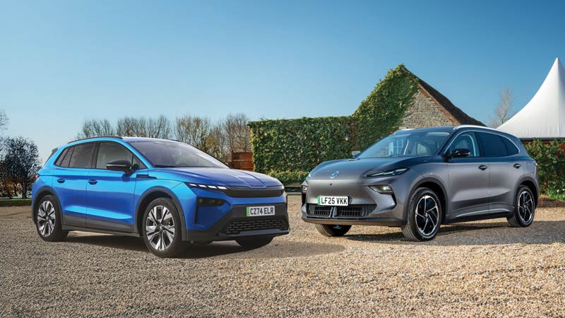 carros elétricos skoda elroq e mgs5 ev frente a frente