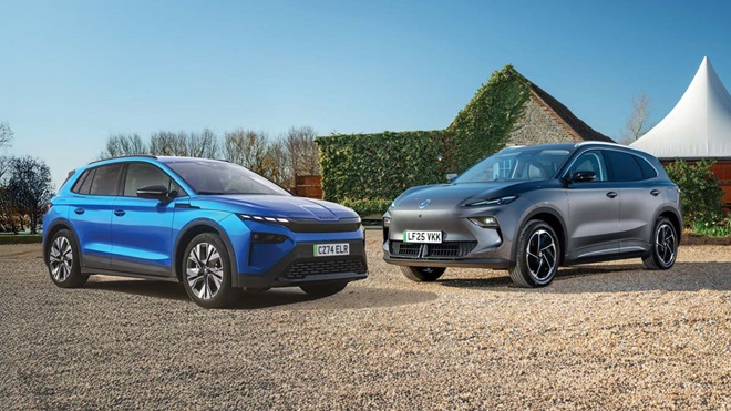 carros elétricos skoda elroq e mgs5 ev frente a frente