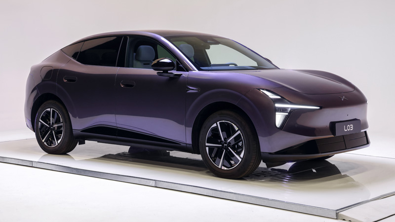 Xpeng L03 estático na apresentação mundial