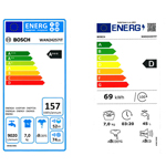 etiqueta energética antiga e etiqueta energética nova da máquina de lavar e secar roupa