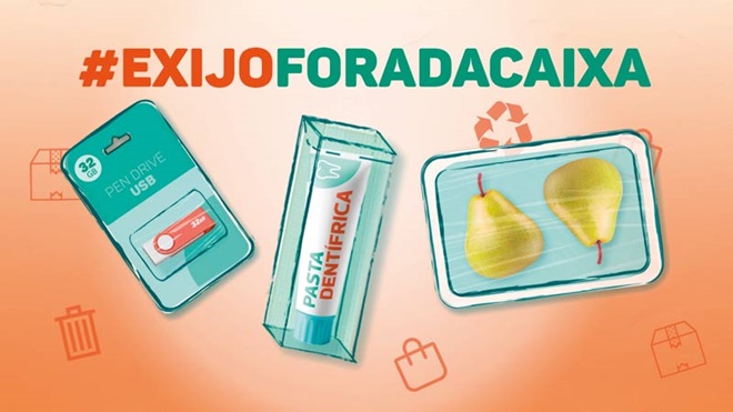 Campanha #exijo fora da caixa, sobre o excesso de embalamento