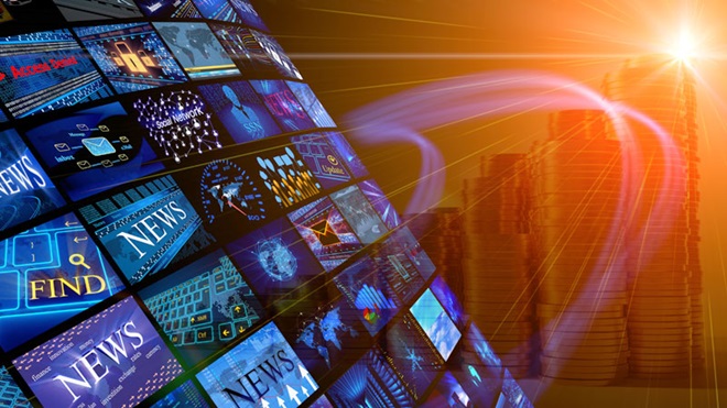 Vários ecrãs com imagens diferentes