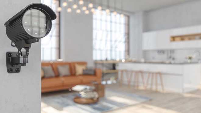 câmara de videovigilância em casa