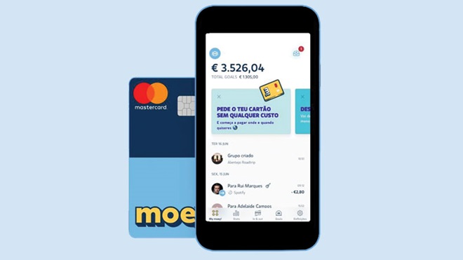 telemóvel com aplicação de pagamentos moey 