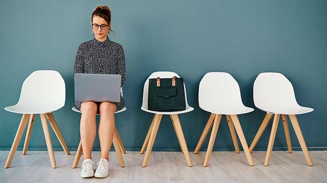 À espera da entrevista de emprego