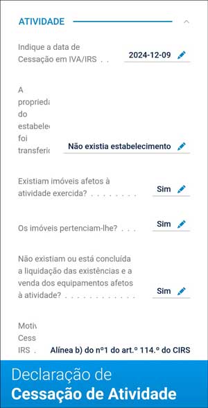 Screenshot Portal das Finanças