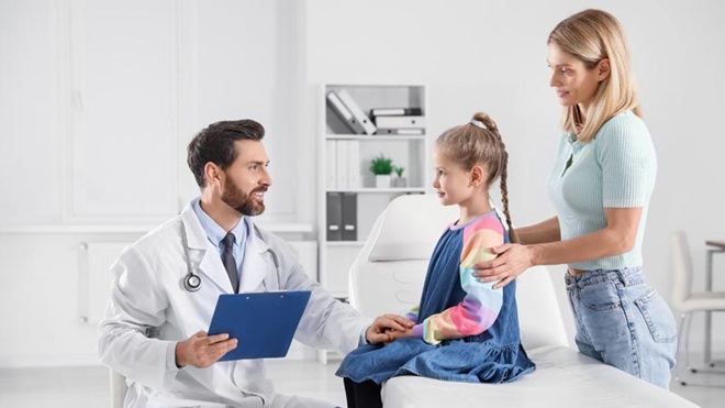 família no médico