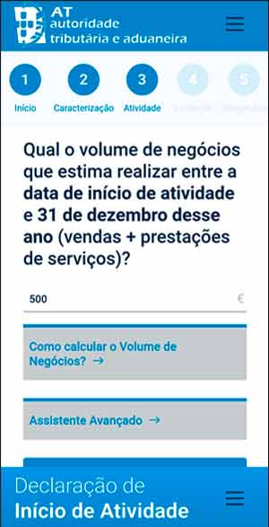 Abrir atividade nas finanças - passo-a-passo