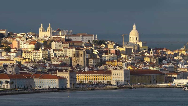 Vista aérea de Lisboa