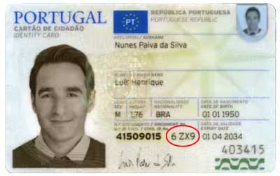 O que são os dígitos de controlo do cartão de cidadão?