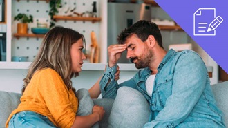 Ícone e imagem da carta-tipo: divórcio amigável