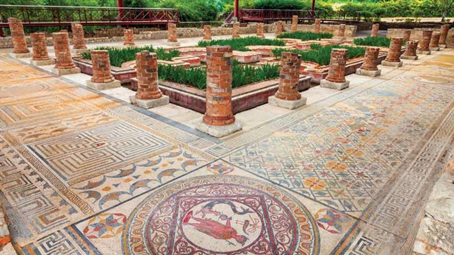 Casa dos Repuxos no Museu Nacional de Conímbriga, em Condeixa-a-Nova