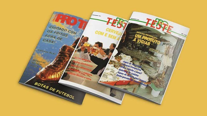 Capa das revistas PROTESTE de outubro, novembro e dezembro de 1991.