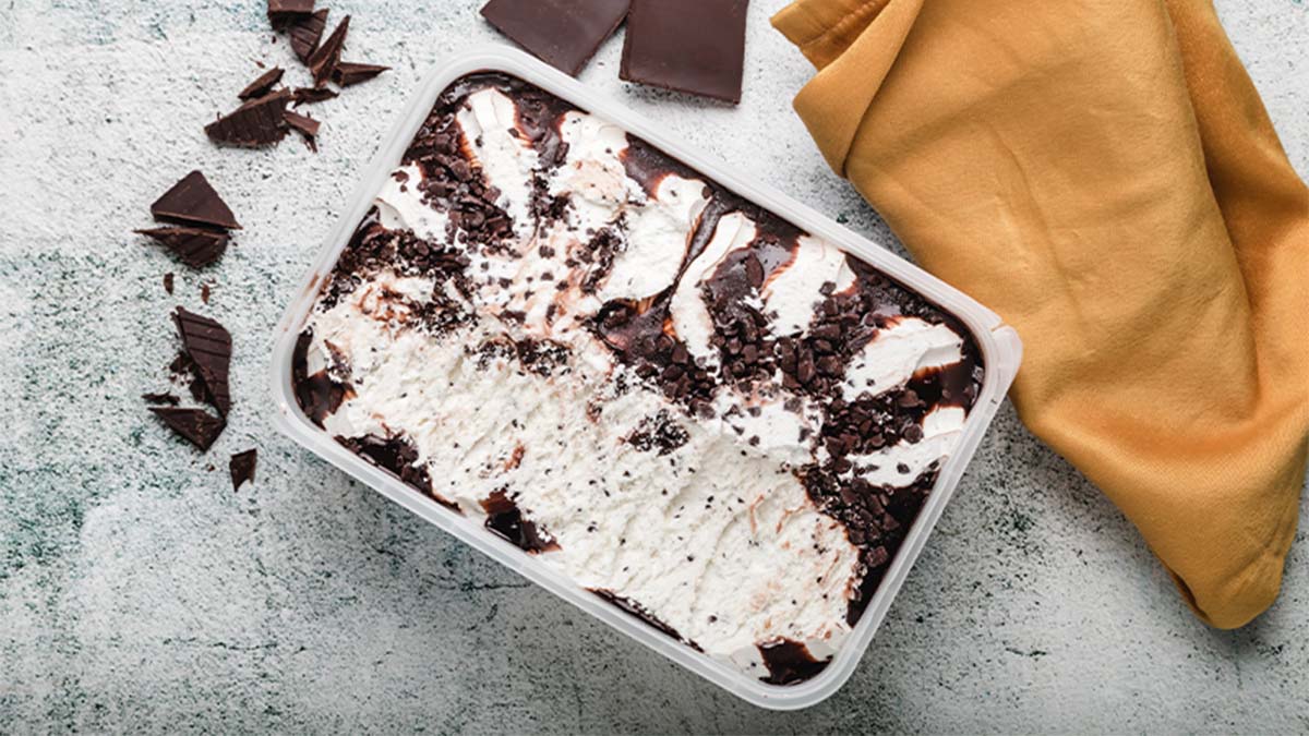 Embalagem familiar de gelado stracciatella