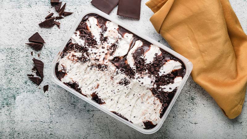 Embalagem familiar de gelado stracciatella