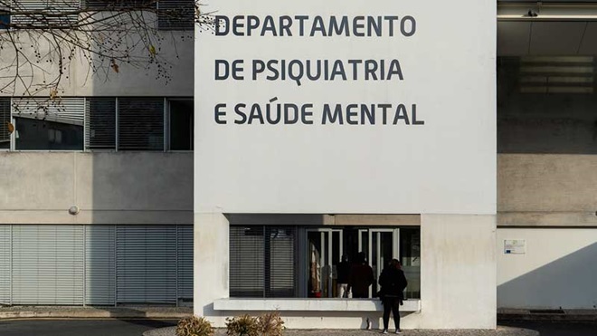 fachada do departamento de psiquiatria e saúde mental do Hospital de Beja