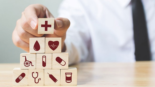 ilustração com cubos a simular plano de saúde Medicare