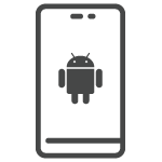 Ícone smartphone Android.