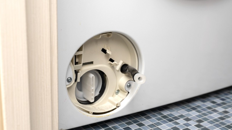 Filtro da máquina de lavar roupa.