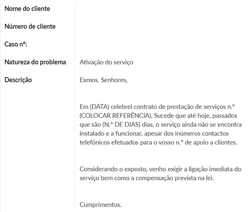Printscreen plataforma reclamar