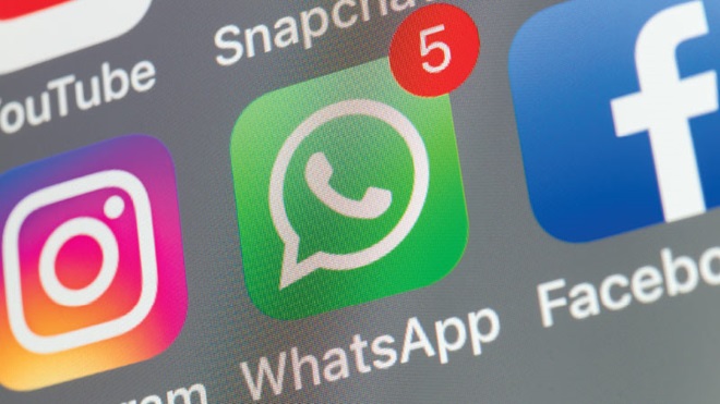 Ícone do whastapp no ecrã