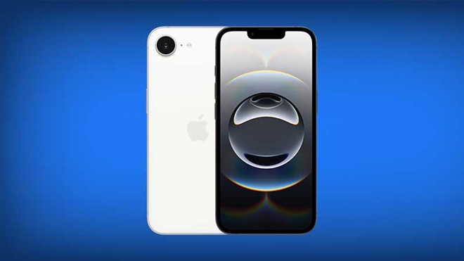 iPhone 16e: vista frontal e vista traseira