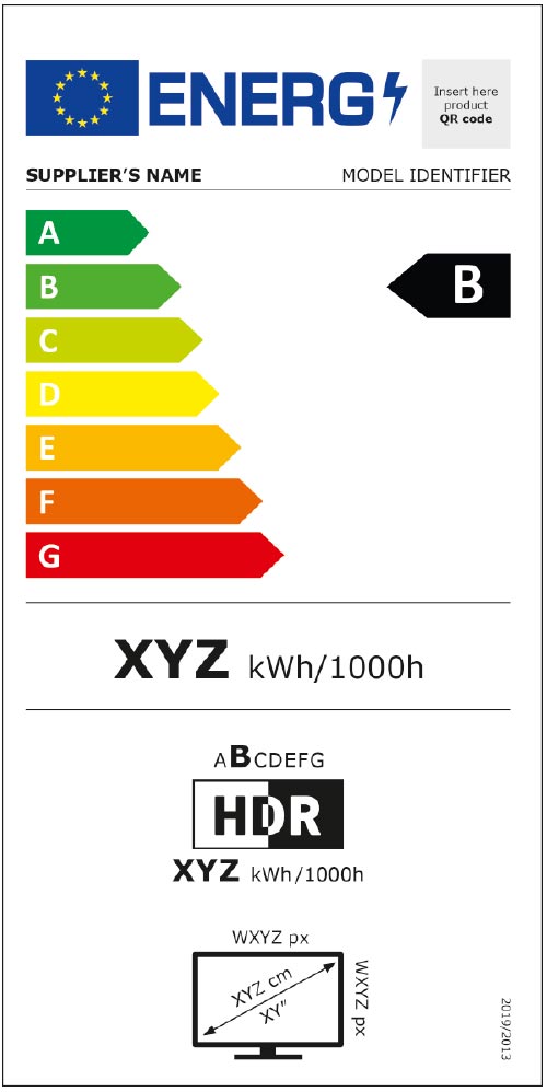 Nova etiqueta energética televisores