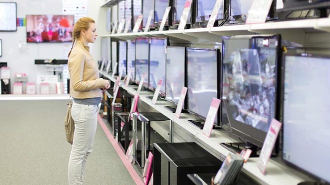Compra de televisores em loja