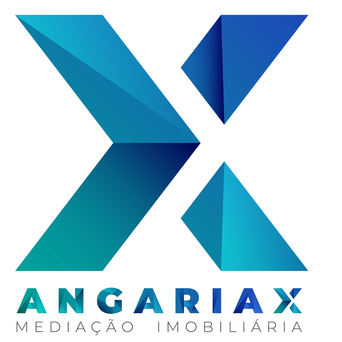 Logo da empresa de mediação Imobiliária Angariax.