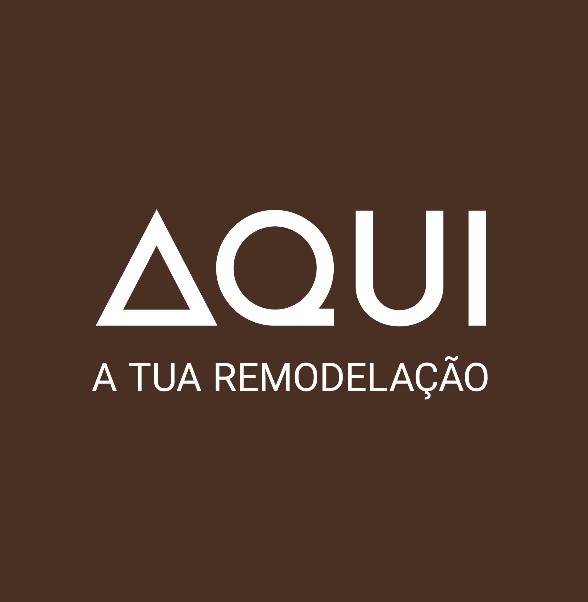 Logo da empresa Aqui a Tua Remodelação, em letras brancas com fundo preto.