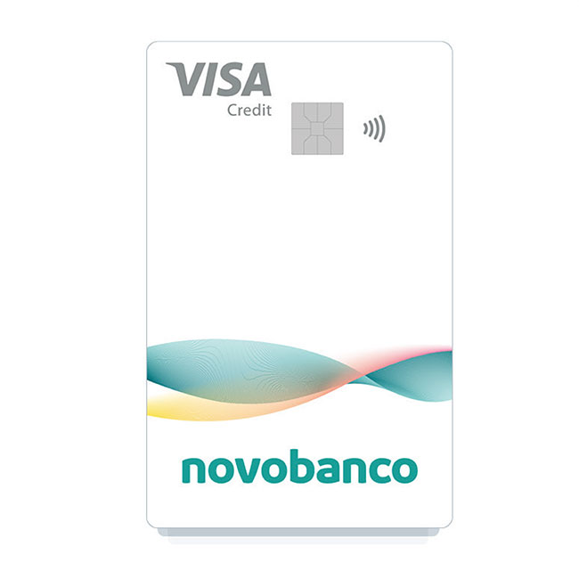 Cartão branco, do Novo Banco.