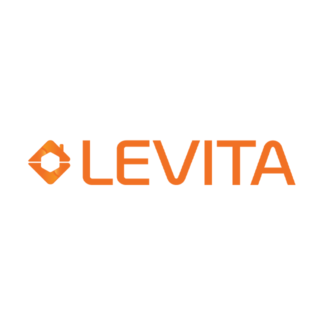 Símbolo da Levita a laranja em fundo branco.