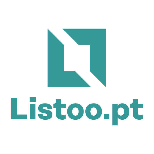 Logo da empresa Listoo, com letras verdes em fundo branco.