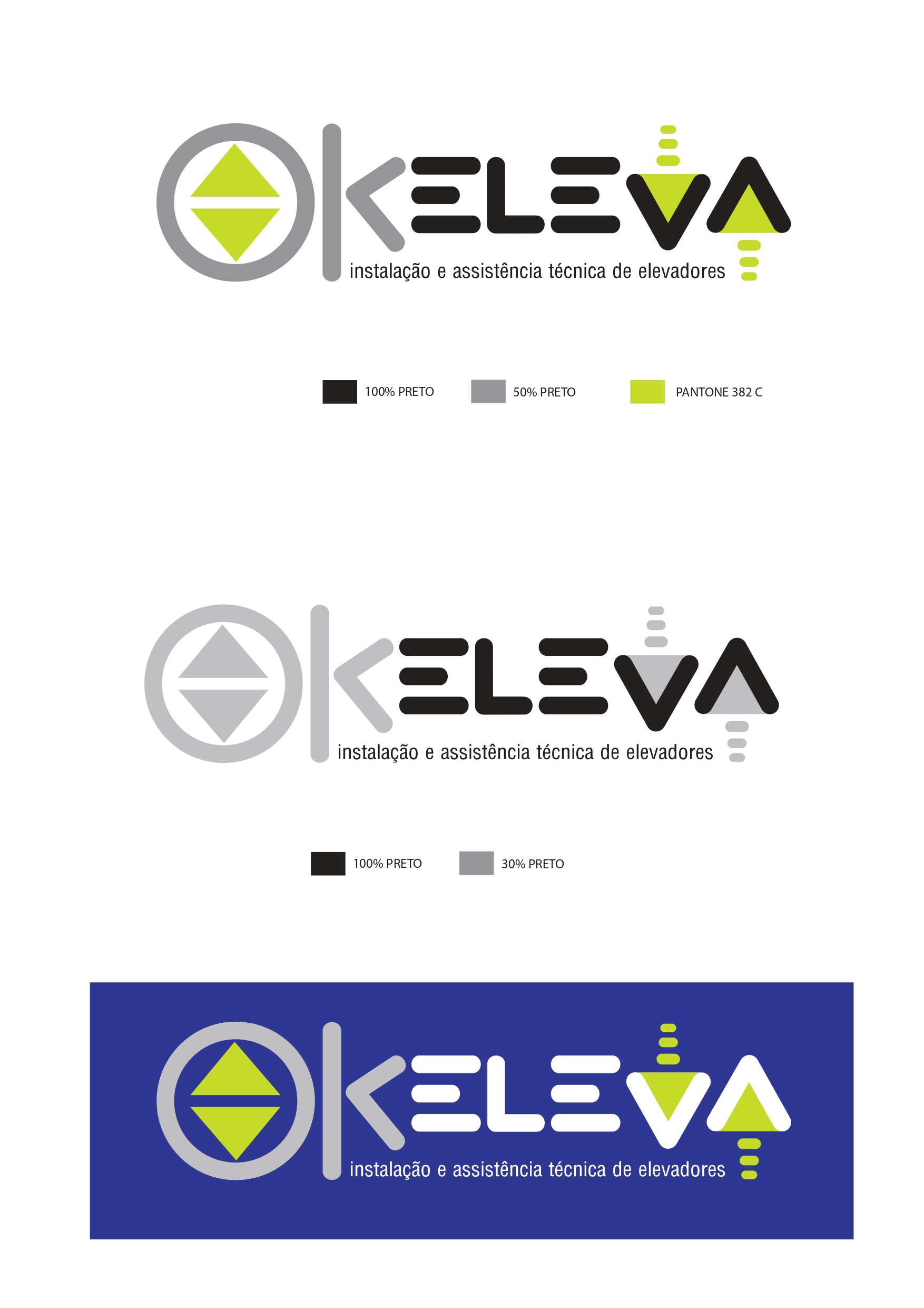 Logo da empresa de condomínios Okleva.