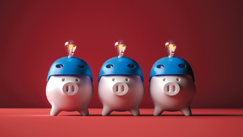 porquinhos mealheiros com capacete